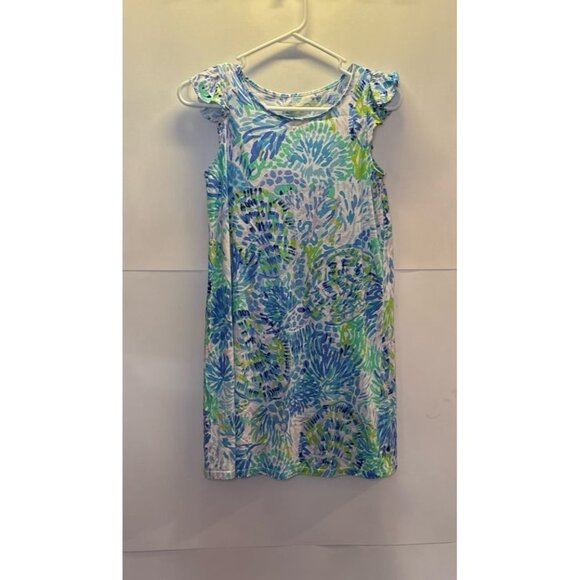 Lily Pulitzer Blue & Green Dress (Girls XL) - Picture 2 of 5